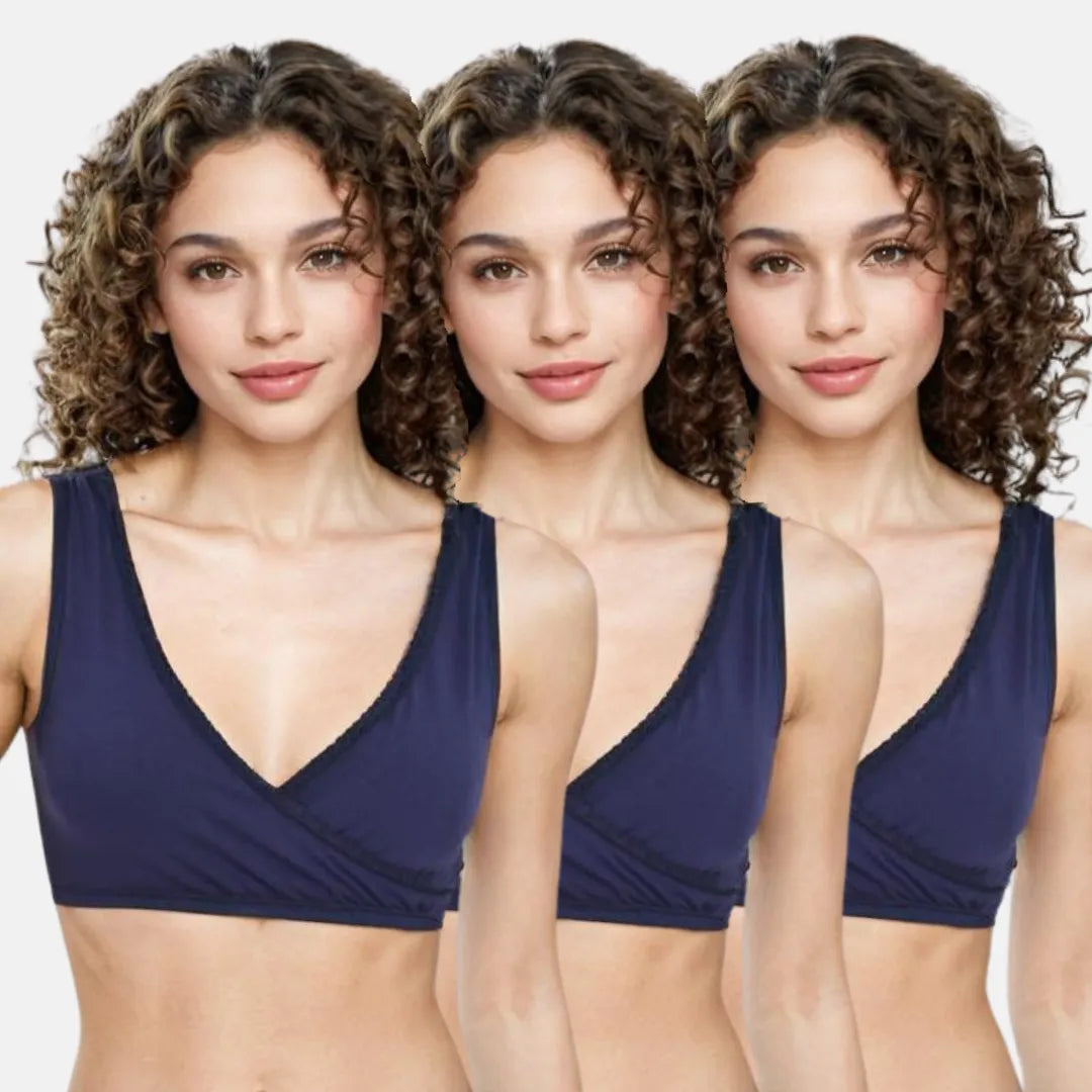 Plunge Bra For Women Navy Blue Pack Of 3