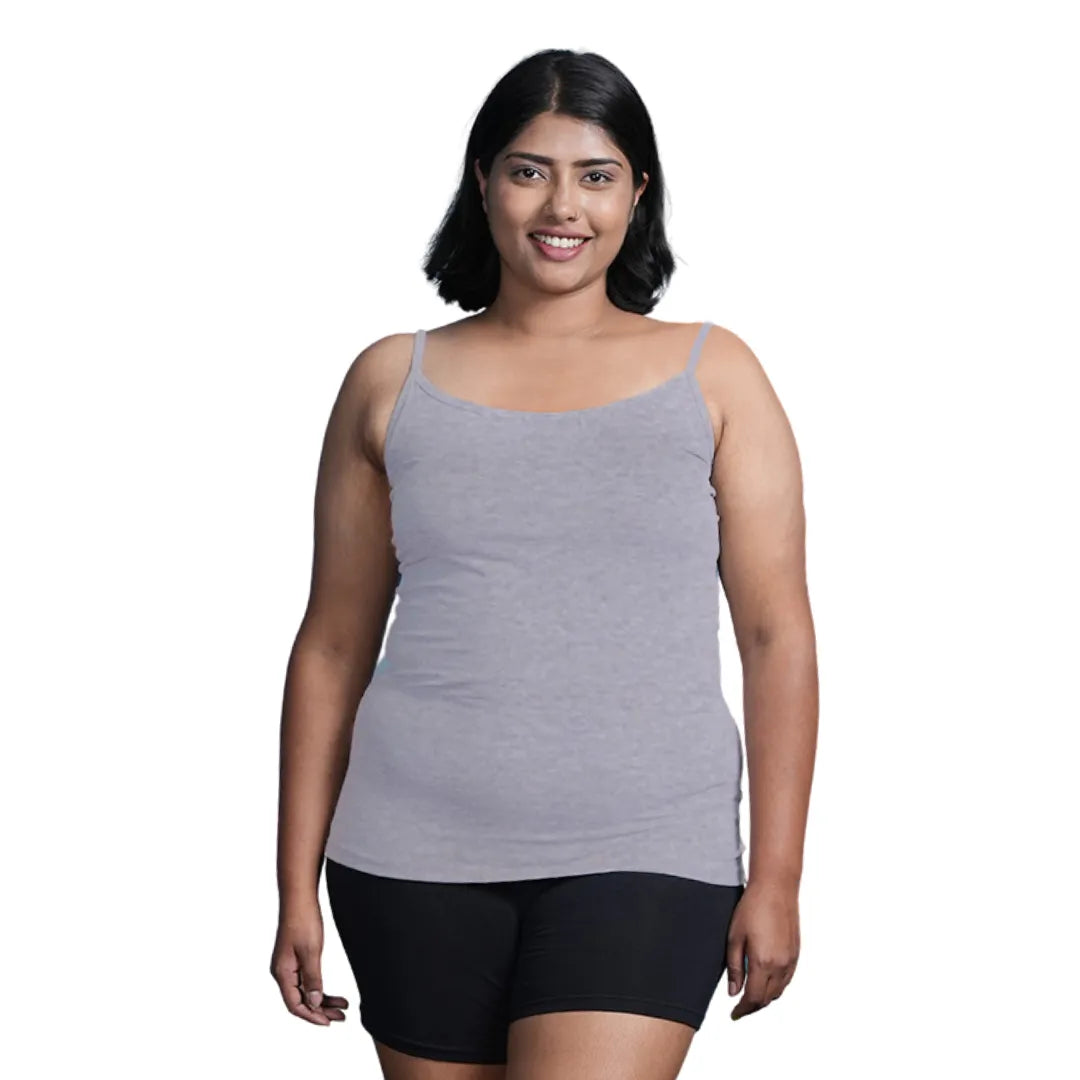 Plus Size Adjustable Strap Camisole Grey