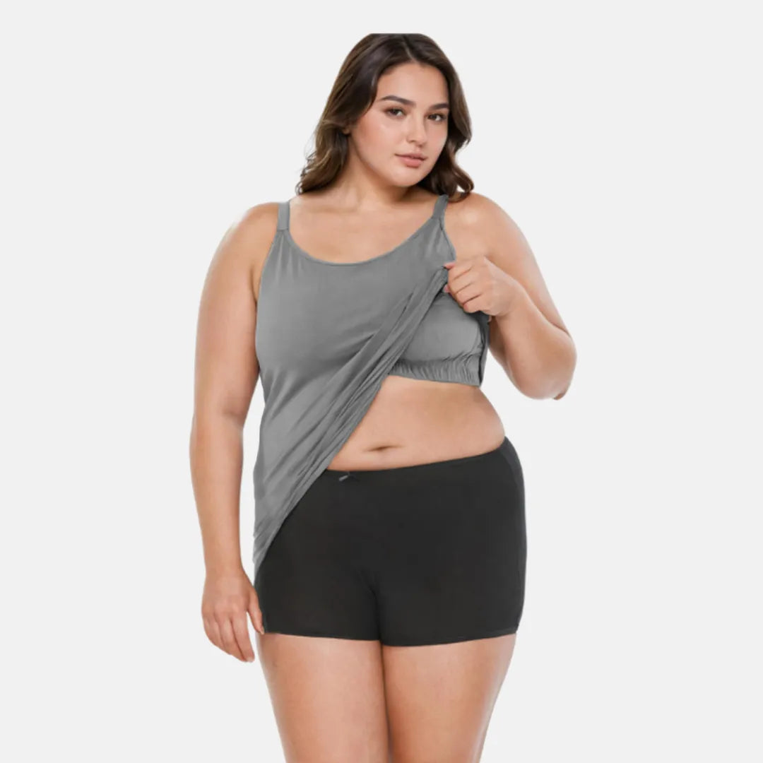 Plus Size Built In Bra Camisole Steel Grey Pack Of 1