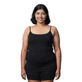 Plus Size Camisoles With Adjustable Straps Black