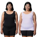 Plus Size Inner Tank Tops For Women Black & White