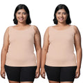 Plus Size Inner Tank Tops For Women Skin Pack Of 2