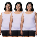 Plus Size Inner Tank Tops For Women White Pack Of 3