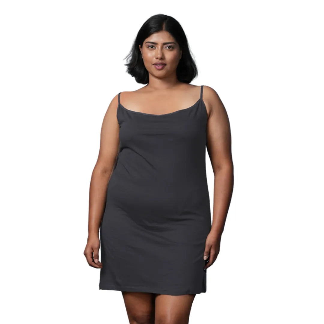 Plus Size Kurta Inner Slip  Black