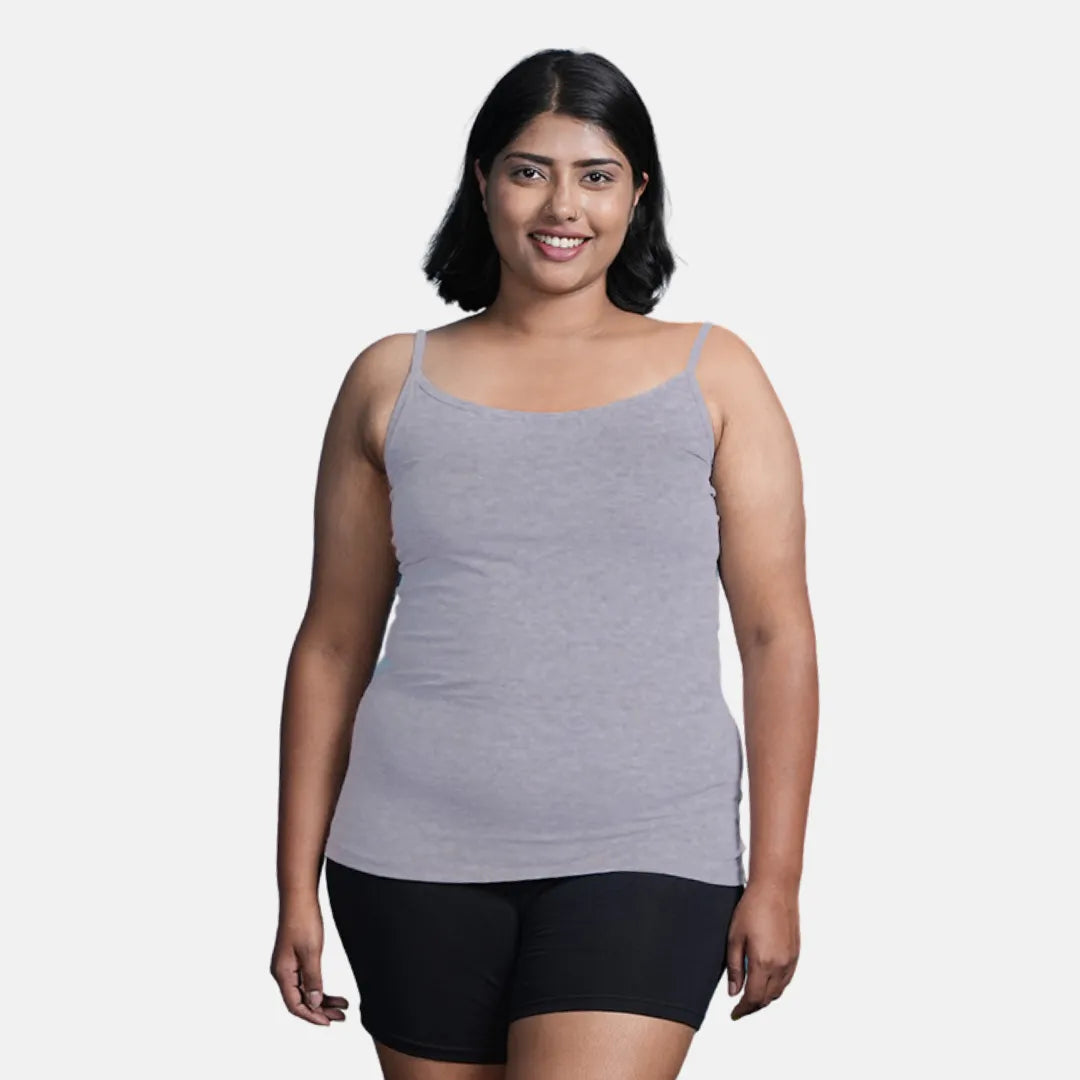 Plus Size Adjustable Strap Camisole Grey