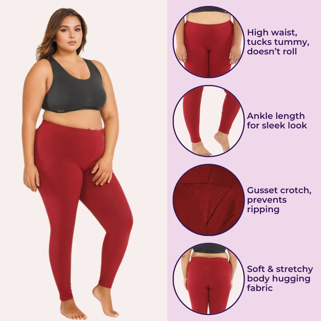 Best Plus Size Leggings _ Maroon