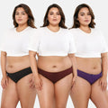 Plus Size Bikini - Black,Wine,Magenta