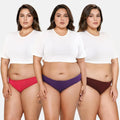 Plus Size Bikini - Dark Pink,Magenta,Wine