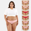 Plus Size Bikini - Peach,Dark Pink & Light Pink