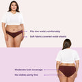 Plus Size Bikini Briefs _ Wine