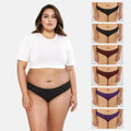 Plus Size Bikini Panties - Black,Wine & Magenta