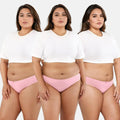 Plus Size Bikini Underwear - Light Pink