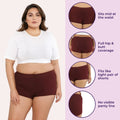 Plus Size Boyshort Underwear _ Wine