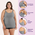 Plus Size Built In Bra Camisole Features