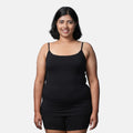 Plus Size Camisoles With Adjustable Straps Black
