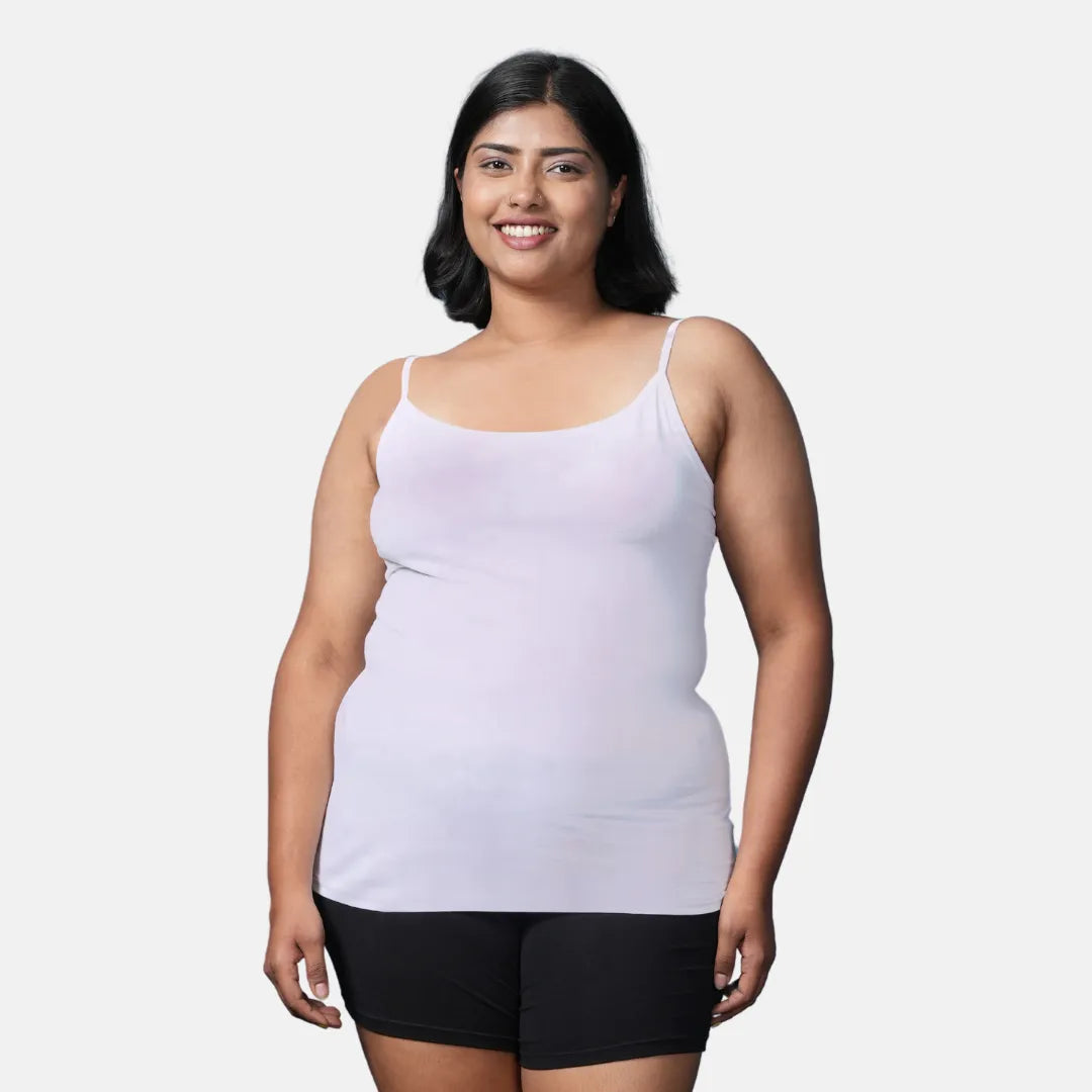 Plus Size Camisoles With Adjustable Straps White