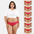 Plus Size Cotton Bikini Panties - Dark Pink