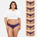 Plus Size Cotton Bikini Underwear - Magenta