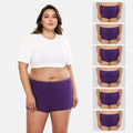 Plus Size Cotton Boyshort Panties - Magenta