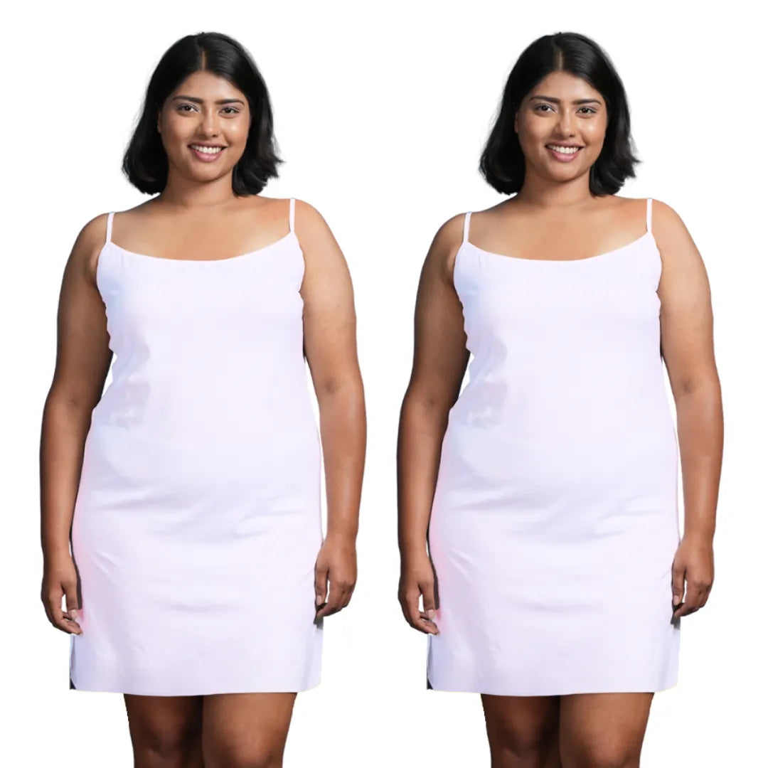 Plus Size Inner Slip For Kurtis White Pack Of 2