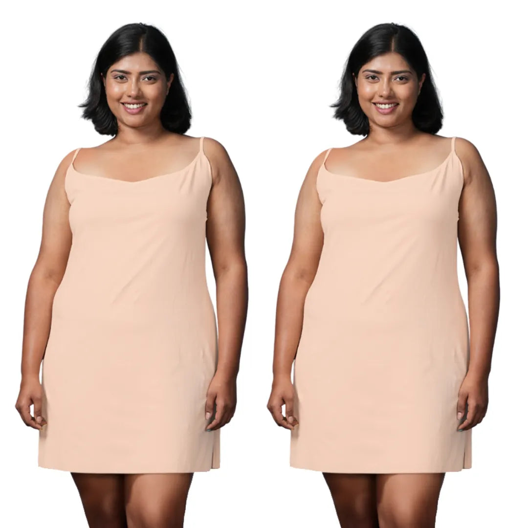 Plus Size Kurta Inner Slip Skin Pack Of 2