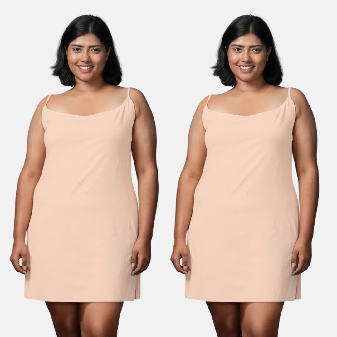 Plus Size Kurta Inner Slip Skin Pack Of 2