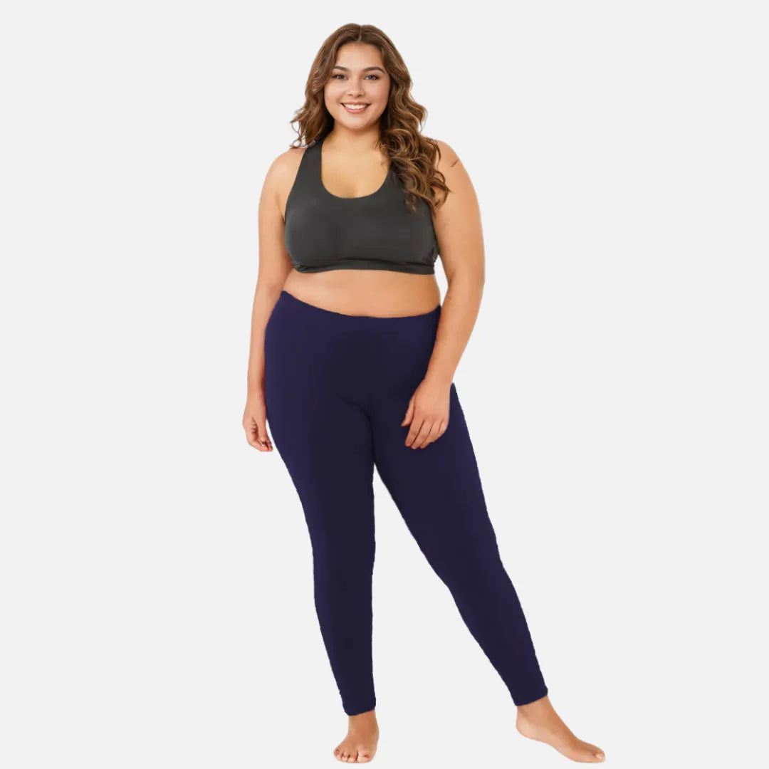 Plus Size Leggings - Navy Blue