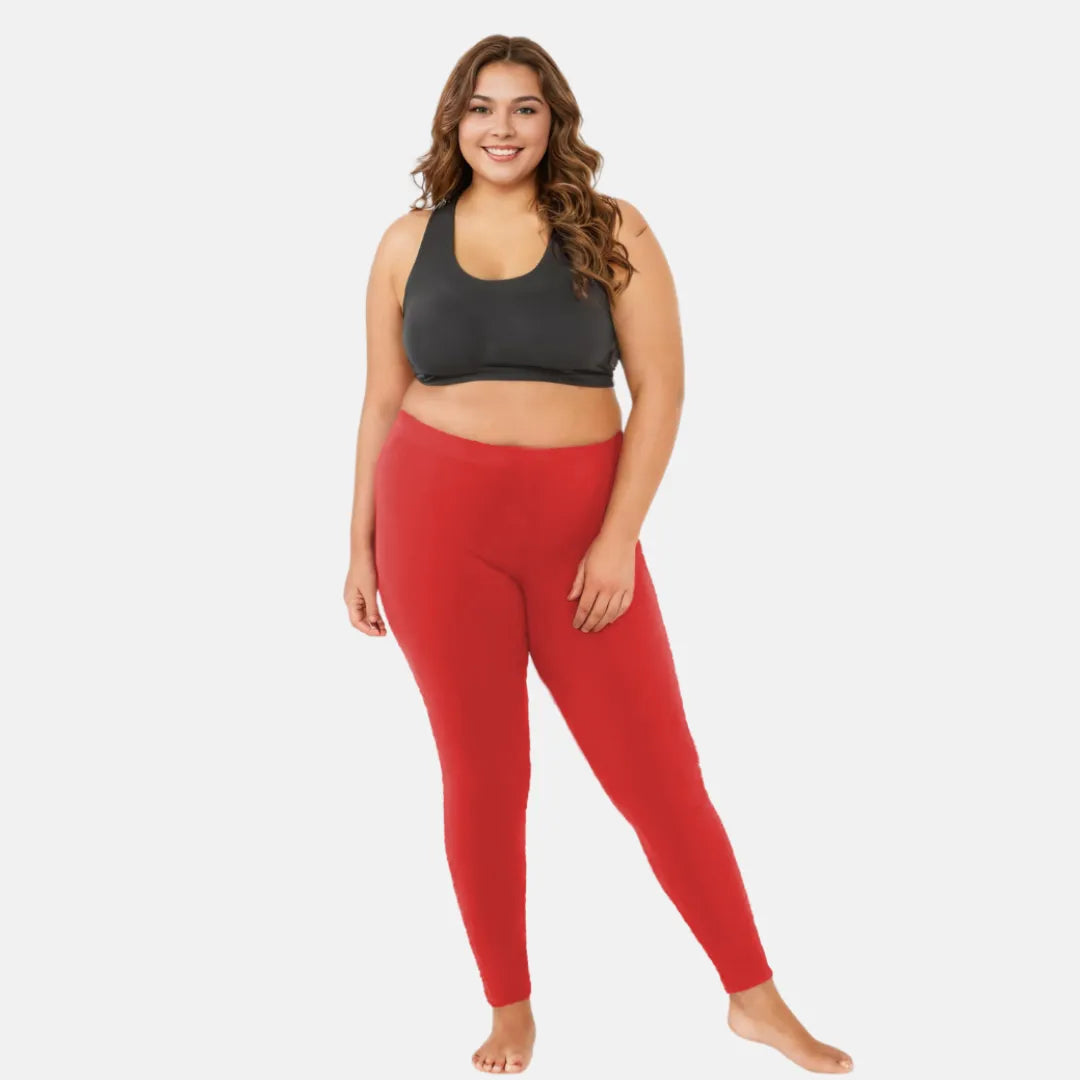 Plus Size Leggings - Red