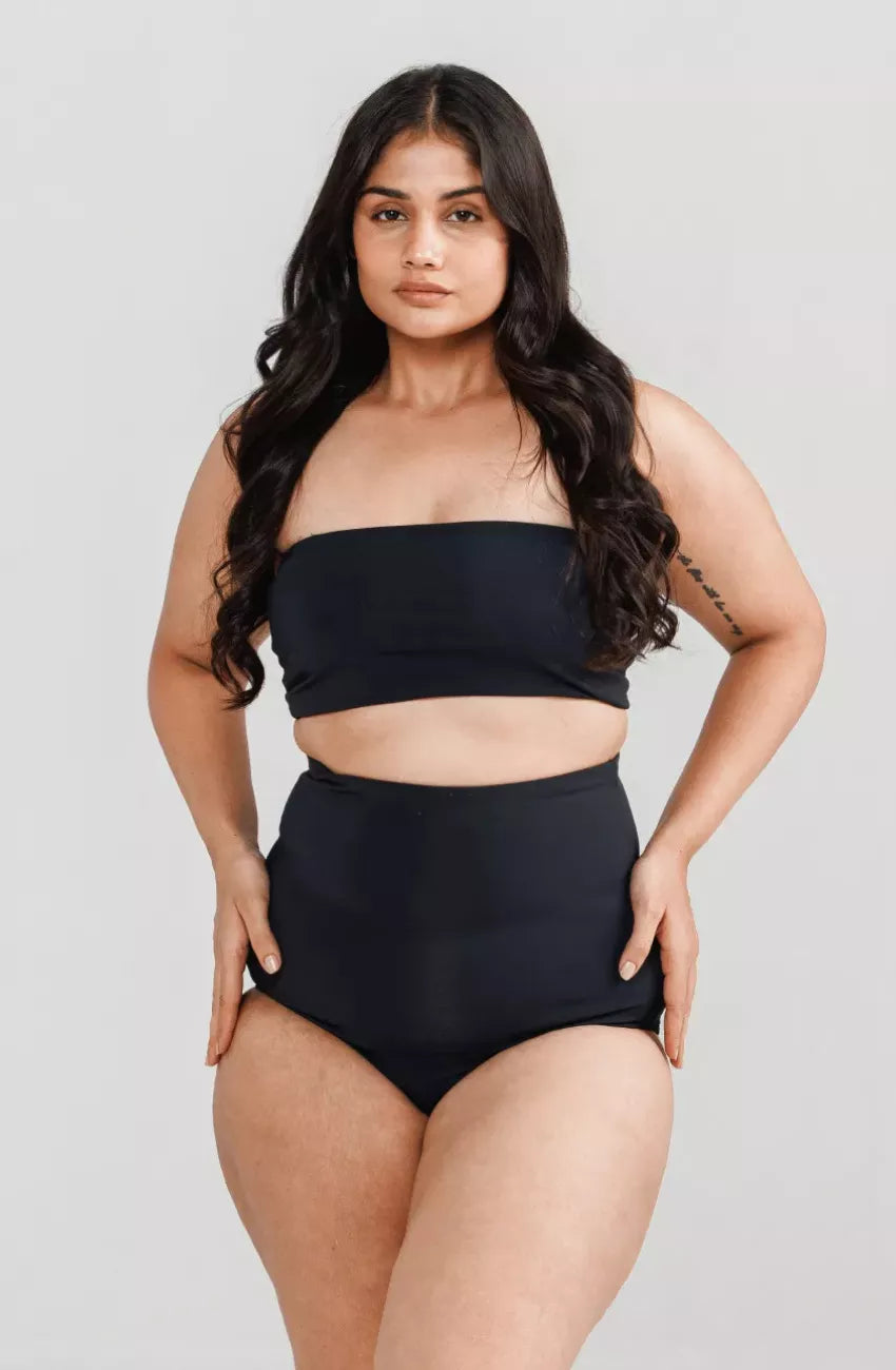 Plus Size Tummy Tucker For Women Front Image Black