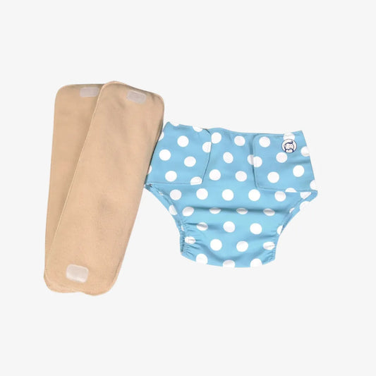 Cloth Diaper | Polka Love | Velcro Closure | Wrap On Style | With 2 Diaper Pads Free