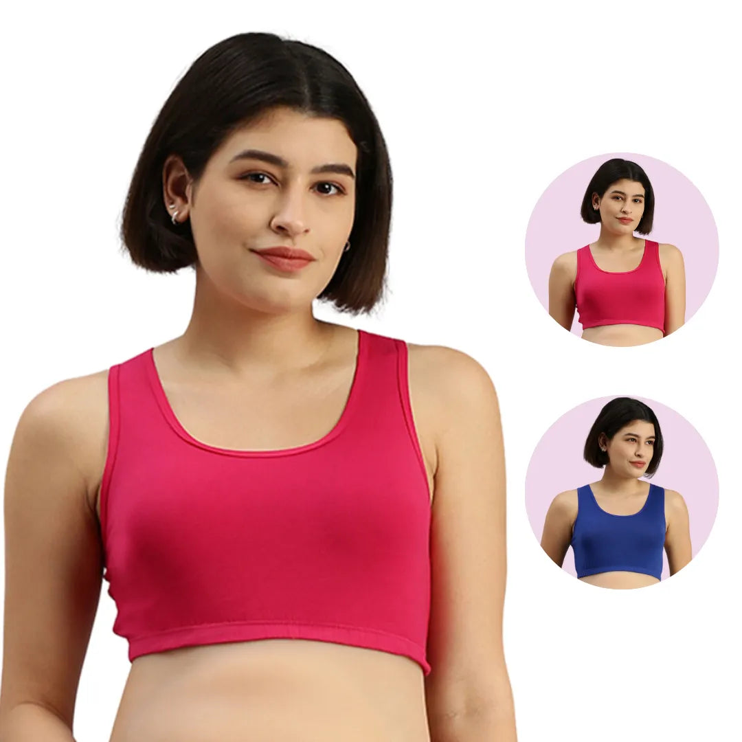 Pregnancy Bra Dark Pink & Royal Blue