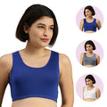 Pregnancy Bra Royal Blue, Steel Grey & White