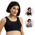 Pregnancy Supportive Bra Navy Blue & Steel Grey