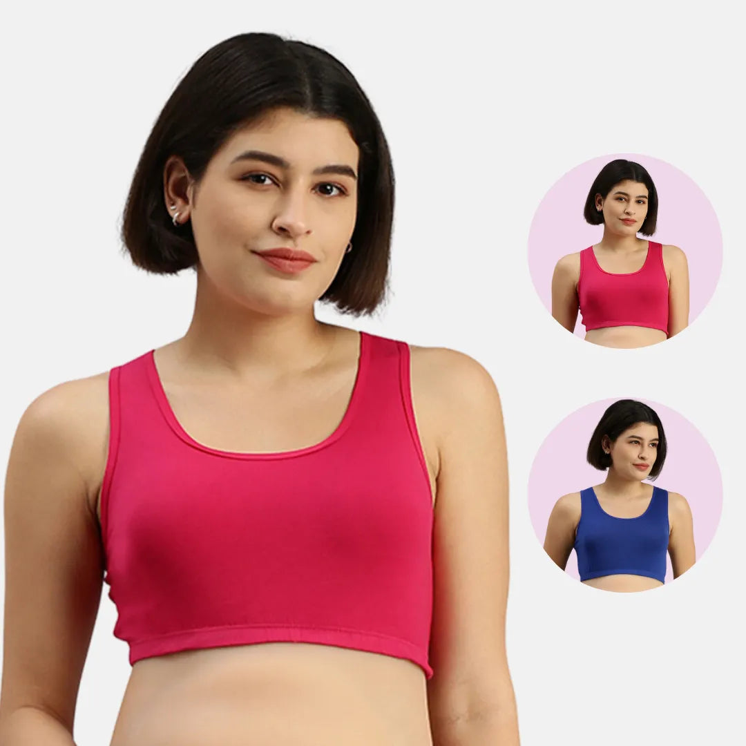 Pregnancy Bra Dark Pink & Royal Blue