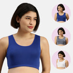 Pregnancy Bra Royal Blue, Steel Grey & White