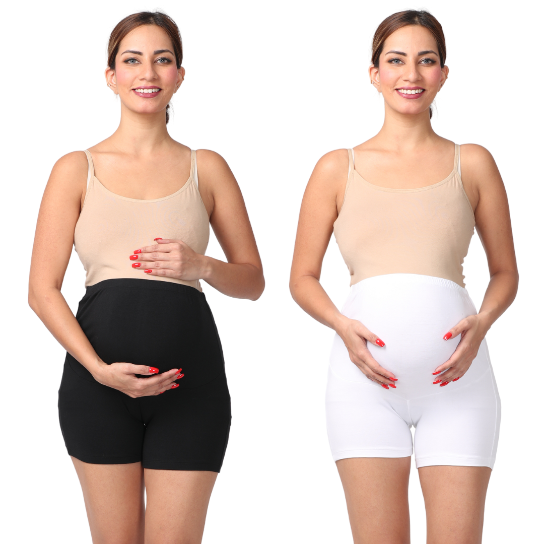 Pregnancy Shorts Black & White