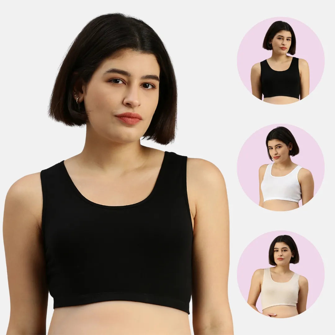 Pregnant Women Bra Black, White & Skin