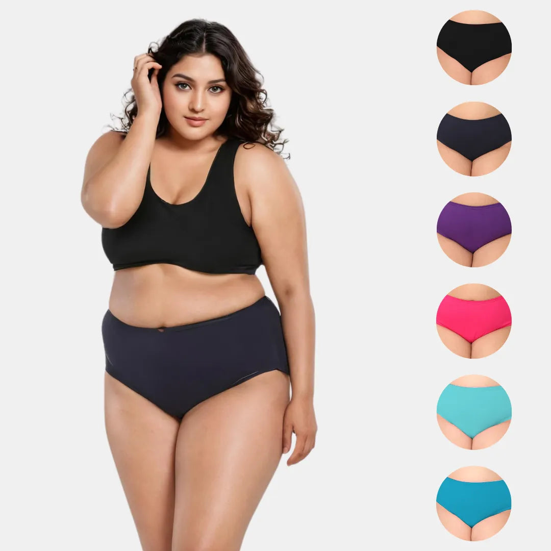 Pure Cotton Panties Multi Color Pack Of 6