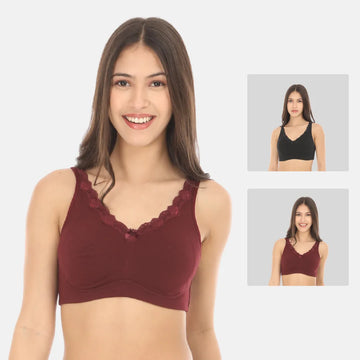 Regular Wear Bra_Wine,Black