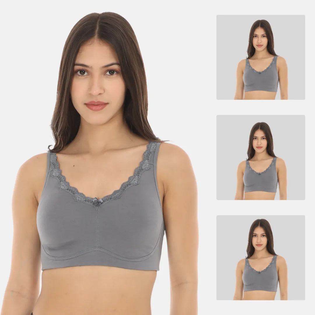 Regular Wear Bra - Grey