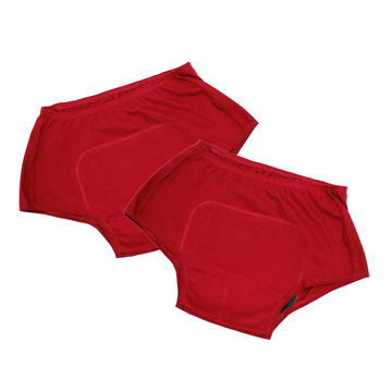 Reusable Teen Boxer Period Panties Maroon Pack Of 2