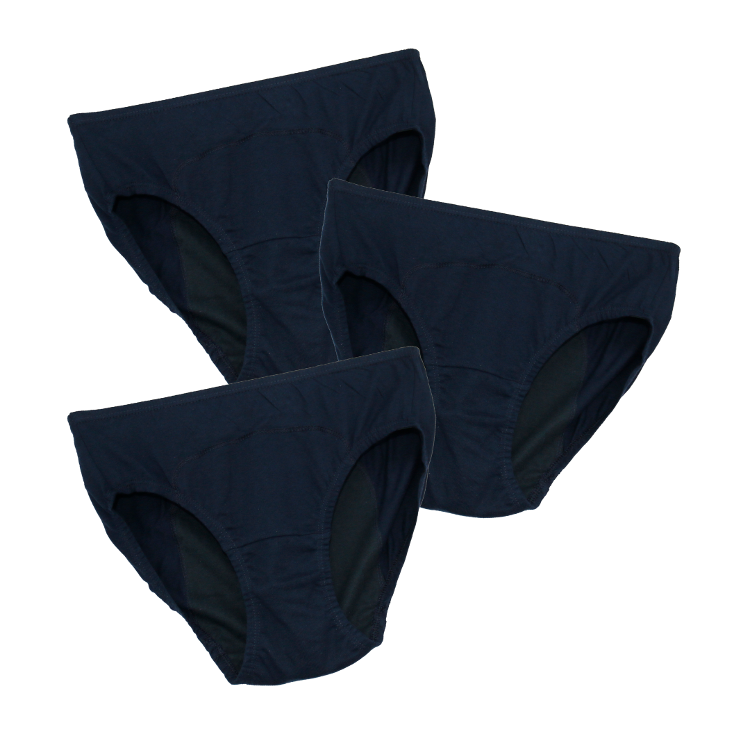  Reusable Teen Period Panties Navy Blue Pack Of 3