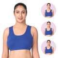 Adira Royal Blue Lounge Bra Pack 3