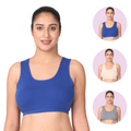 Adira Royal Blue, Skin & Steel Grey Sleep Bra 