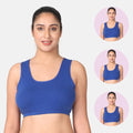 Royal Blue Sleep Bra / Lounge Bra Pack 3