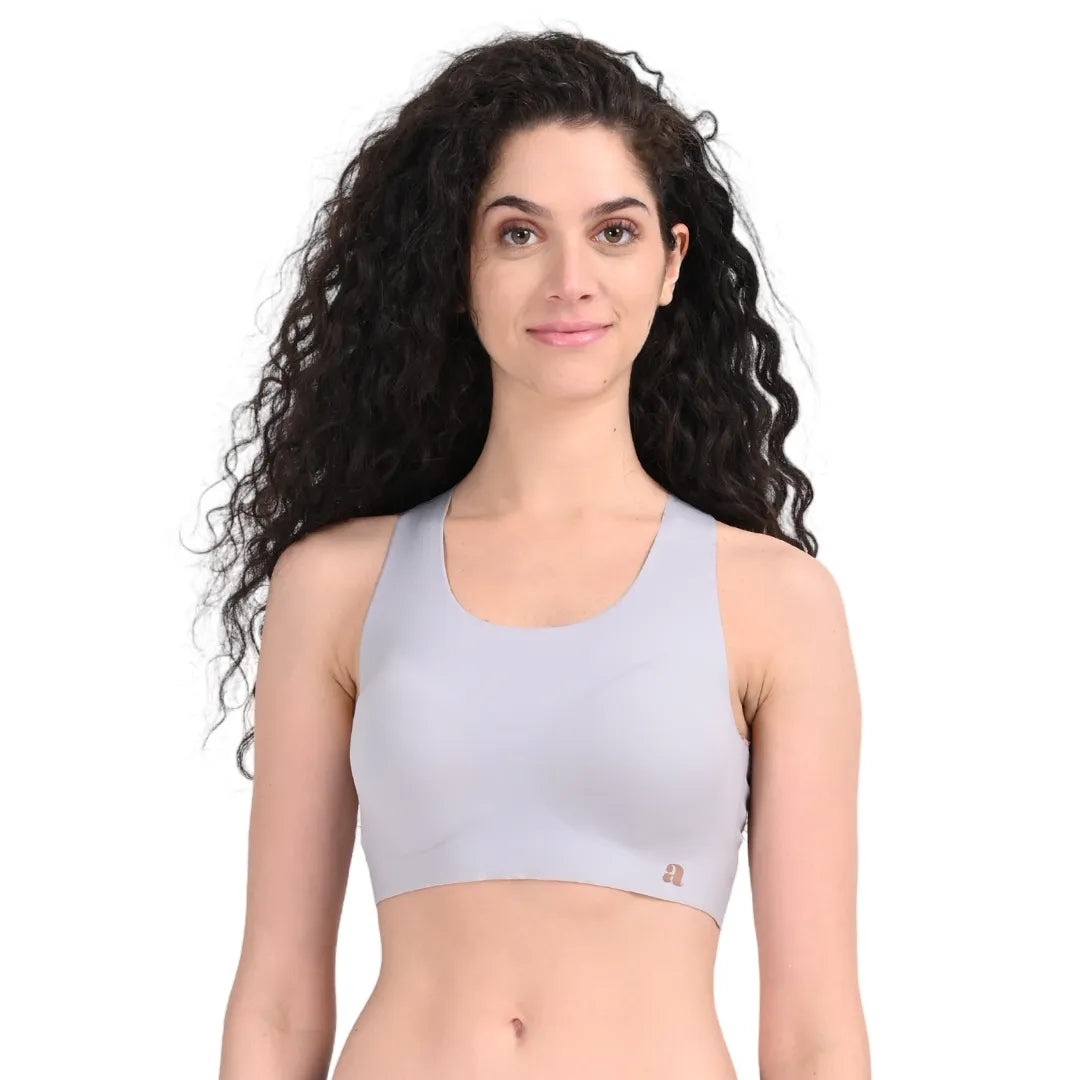 Seamless Sports Bra Cool Grey Pack Of 1