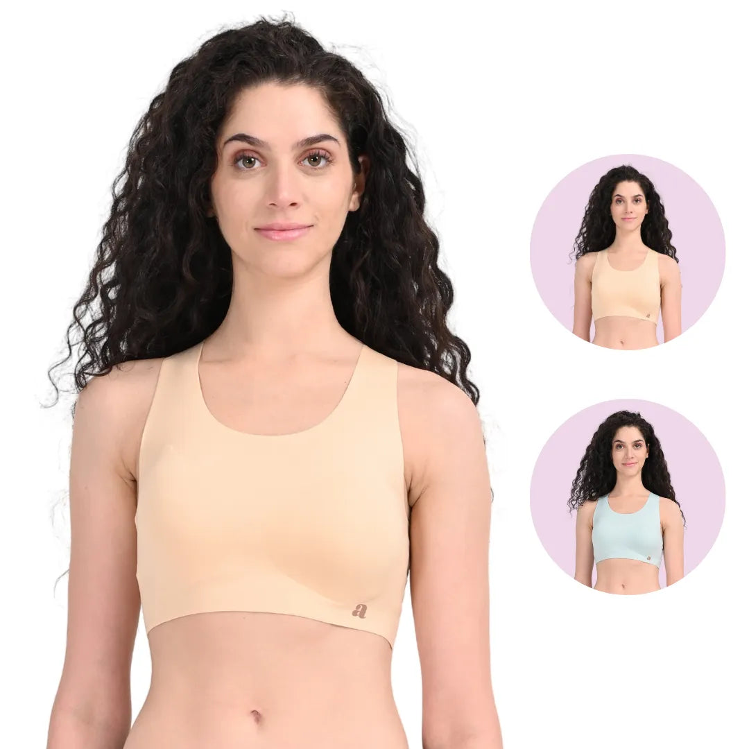 Seamless Sports Bra Maple Sugar & Angle Fall