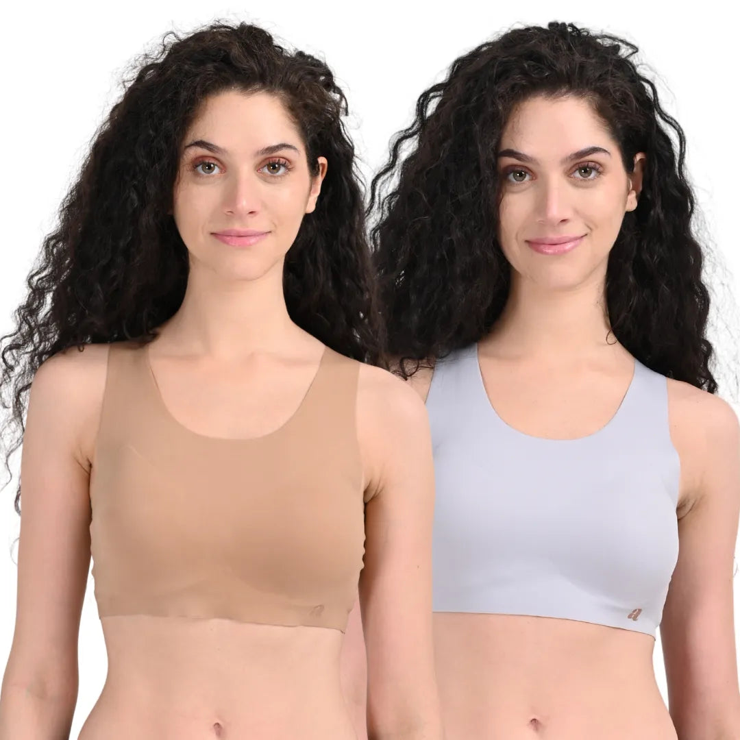 Seamless T Shirt Bra Burro & Cool Grey