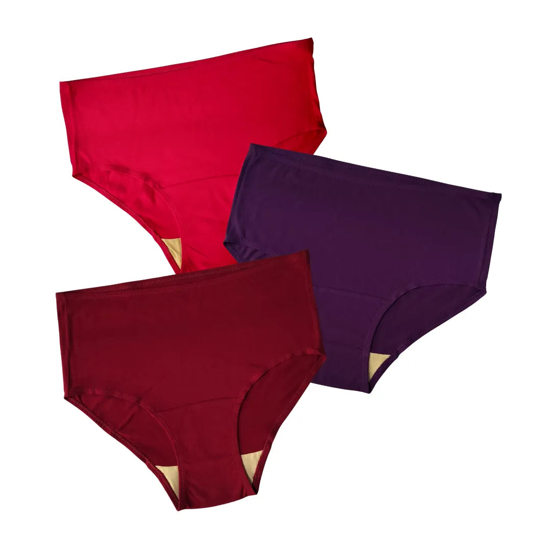 Senior Women Hygiene Panty High Waist Dark Pink, Magenta & Maroon