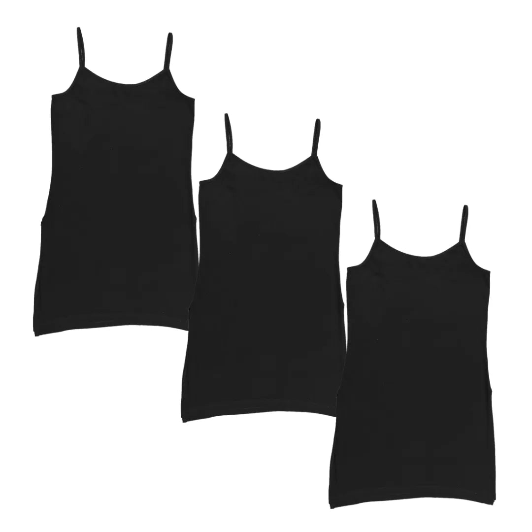 Senior Women Inner Slip For Kurti Black Pack Of 3